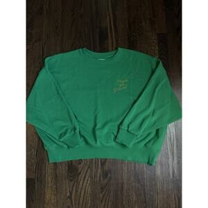 Wrangler With Love Lainey Thank Ya Friends Sweatshirt XL Green